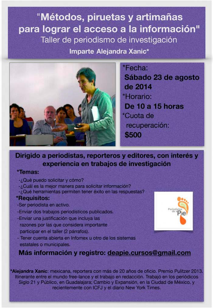 Periodistas de a Pie :: Taller de periodismo de investigación: Métodos, piruetas y artimañas para lograr el acceso a la información